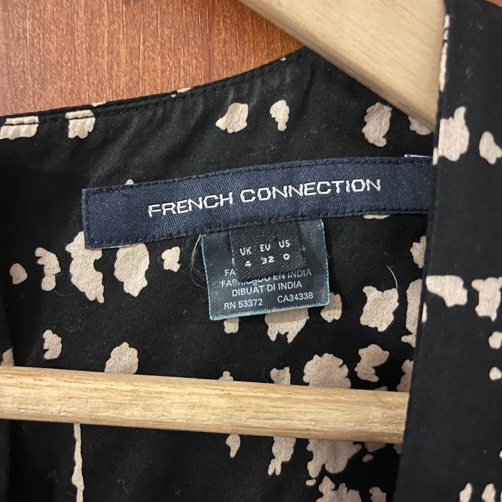 French Connection black patterned cocktail dress - Picture 4 of 4